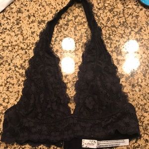 Two Free People Gallon Lace Halter Bralettes